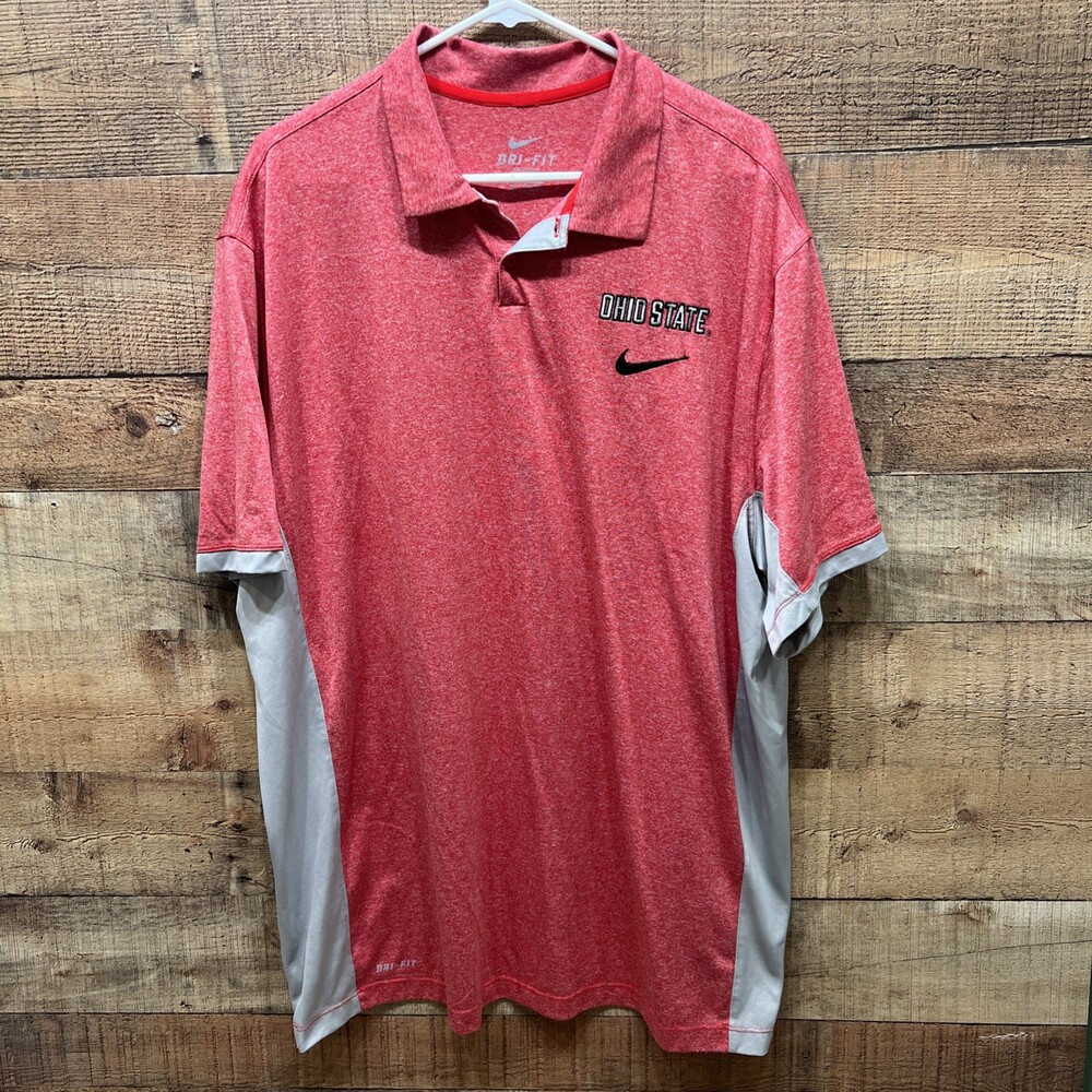Nike Dri Fit Elite Ohio State Mens Golf Shirt Polo Size XXL
